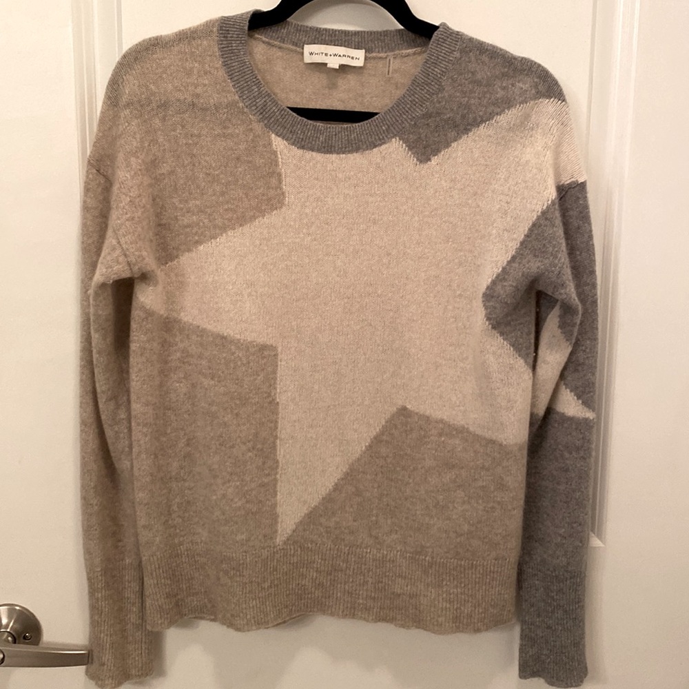 WHITE+WARREN 100% Cashmere Lightweight Sweater - Size Small